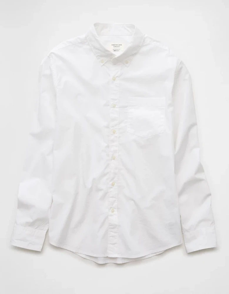 Chemise boutonnée en popeline de tous les jours AE