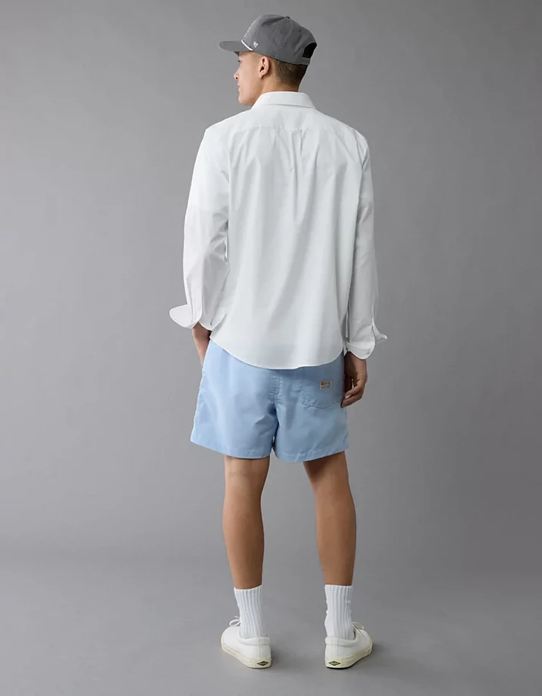 Chemise boutonnée en popeline de tous les jours AE