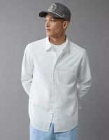 Chemise boutonnée en popeline de tous les jours AE