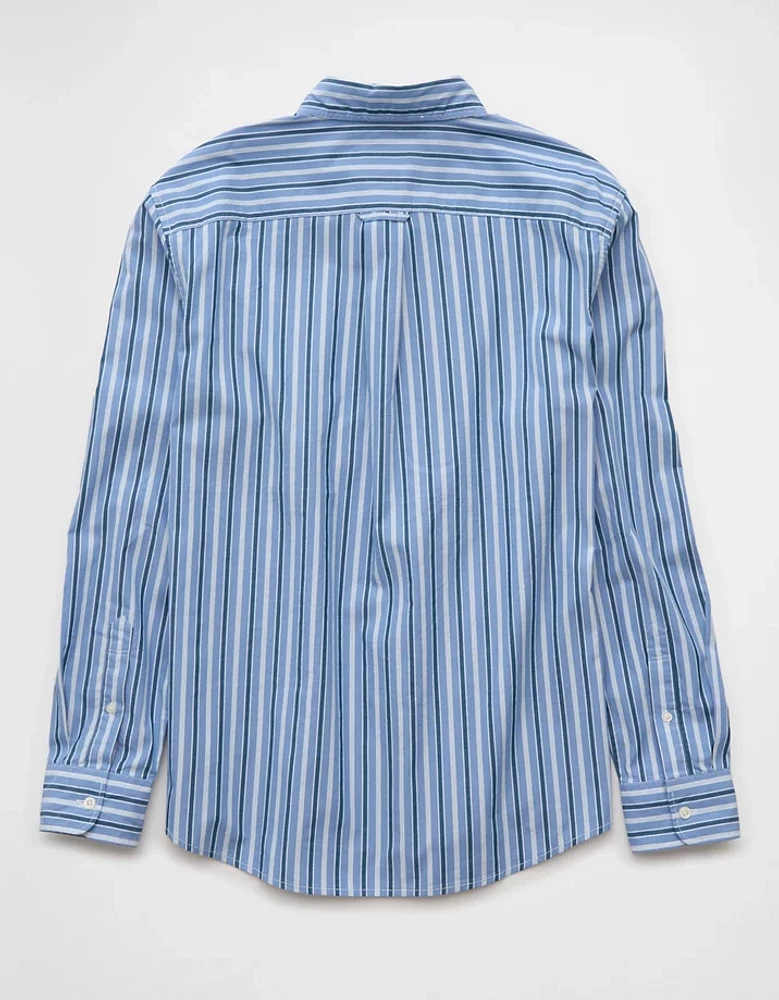 Chemise rayée en popeline à coupe classique de tous les jours AE