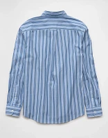 Chemise rayée en popeline à coupe classique de tous les jours AE