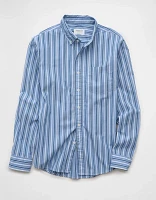 Chemise rayée en popeline à coupe classique de tous les jours AE