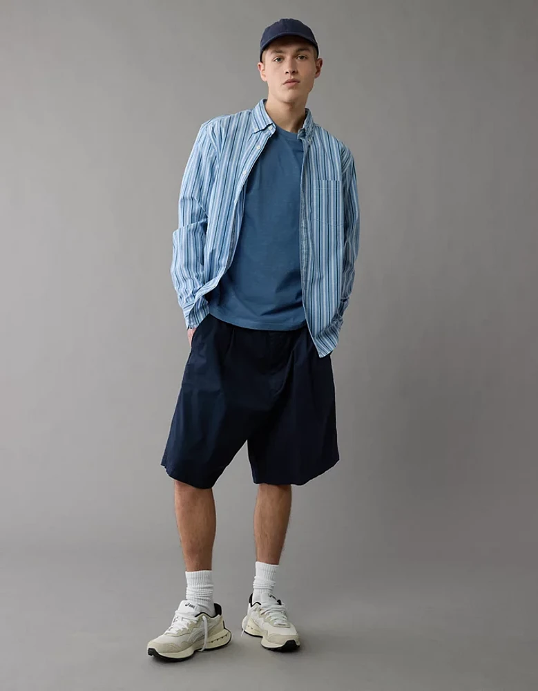Chemise rayée en popeline à coupe classique de tous les jours AE