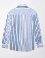 AE Everyday Poplin Striped Button-Up Shirt