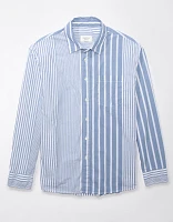 AE Everyday Poplin Striped Button-Up Shirt