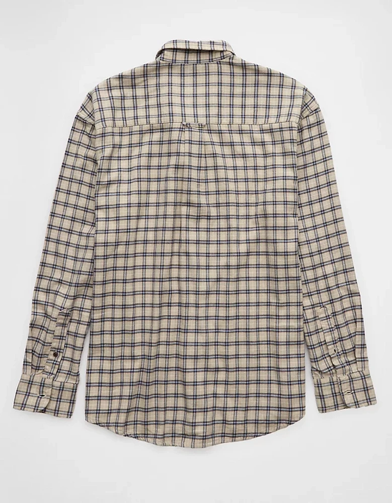 AE Everyday Flannel Plaid Button-Up Shirt