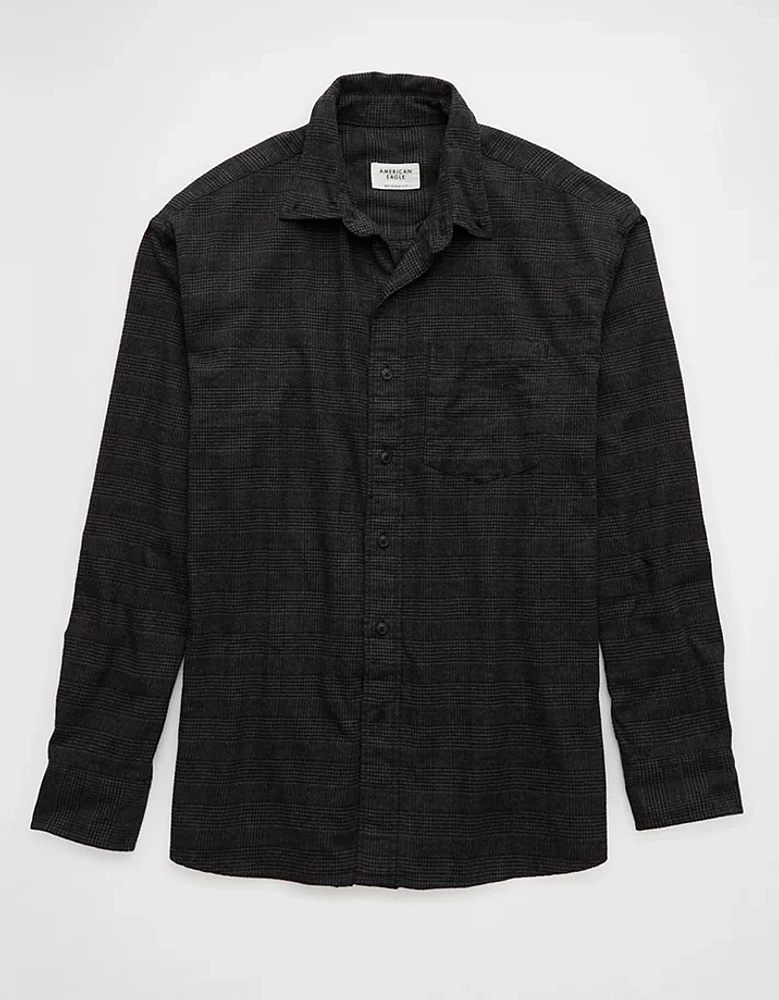 AE Everyday Flannel Plaid Button-Up Shirt