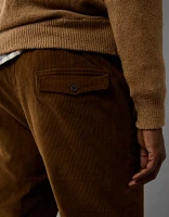 Pantalon décontracté à ceinture élastique coupe athlétique en velours côtelé AE