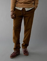 Pantalon décontracté à ceinture élastique coupe athlétique en velours côtelé AE