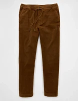 Pantalon décontracté à ceinture élastique coupe athlétique en velours côtelé AE