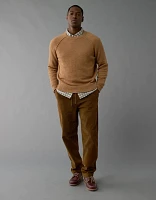 Pantalon décontracté à ceinture élastique coupe athlétique en velours côtelé AE