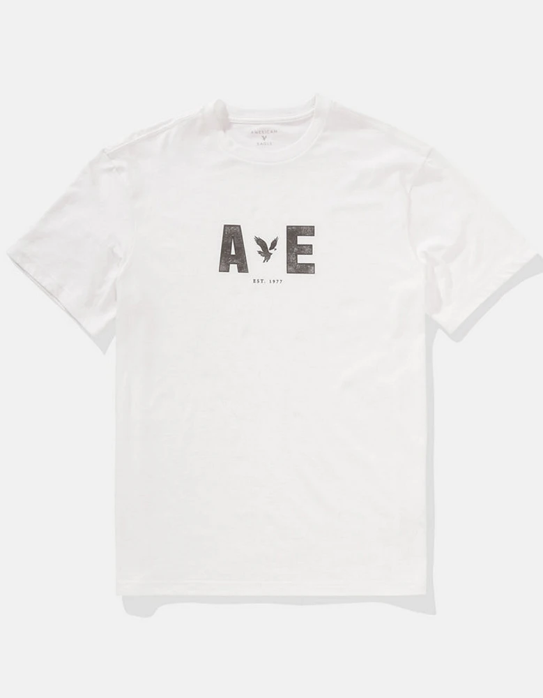 T-shirt à image logo emblématique AE