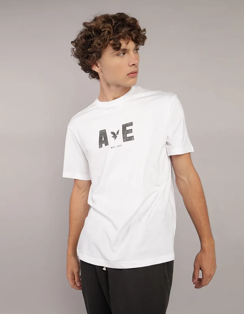 T-shirt à image logo emblématique AE