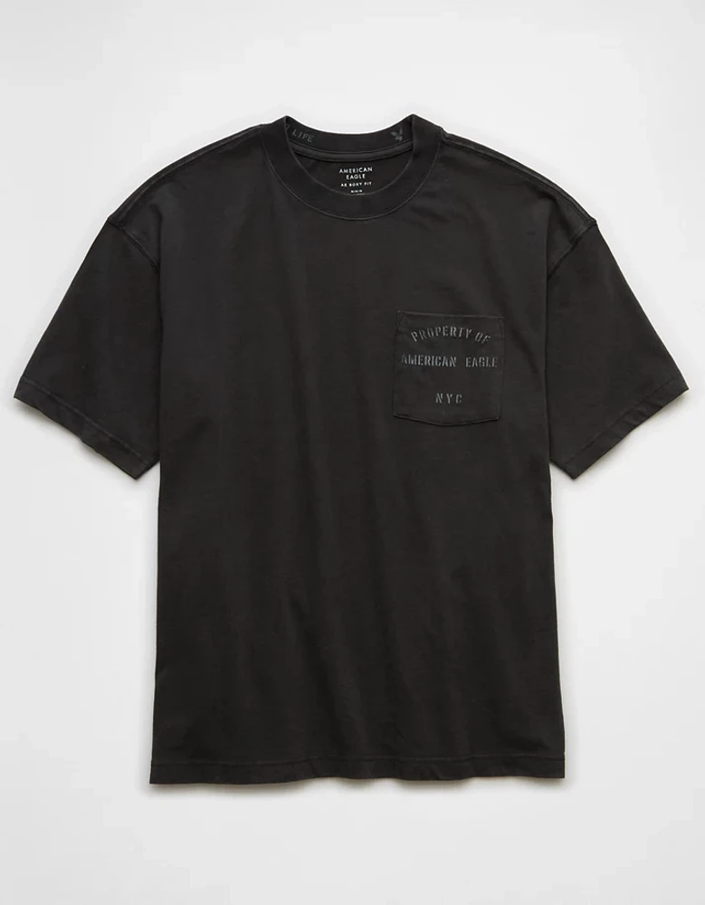 AE Boxy Logo Graphic Pocket T-Shirt