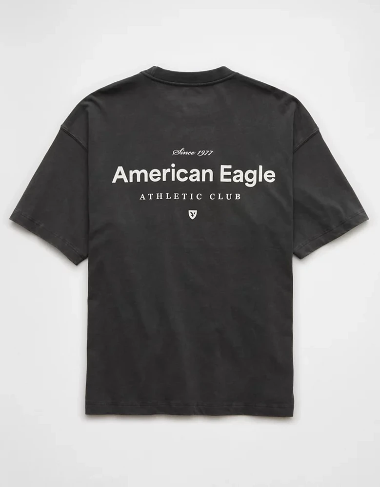 T-shirt droit à image logo AE