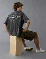 T-shirt droit à image logo AE