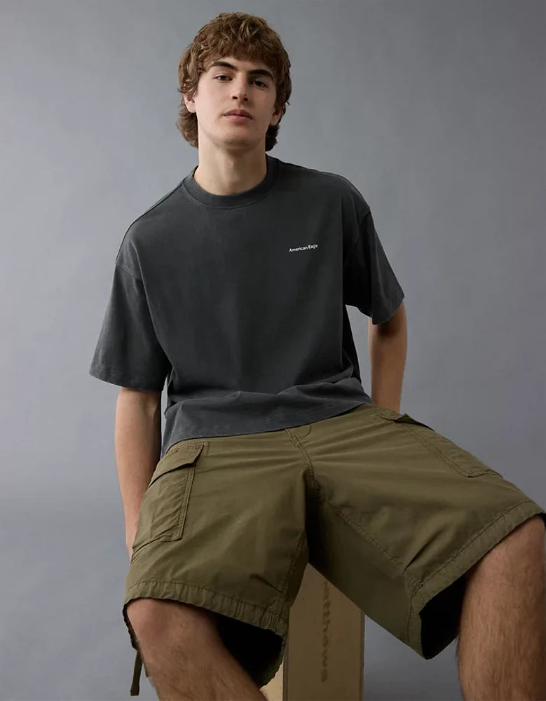 T-shirt droit à image logo AE