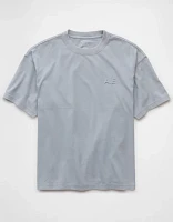 T-shirt droit à image de logo rehaussé AE