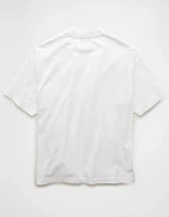 T-shirt à image et logo surdimensionné lourd Luxe décontracté AE