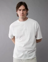 T-shirt à image et logo surdimensionné lourd Luxe décontracté AE