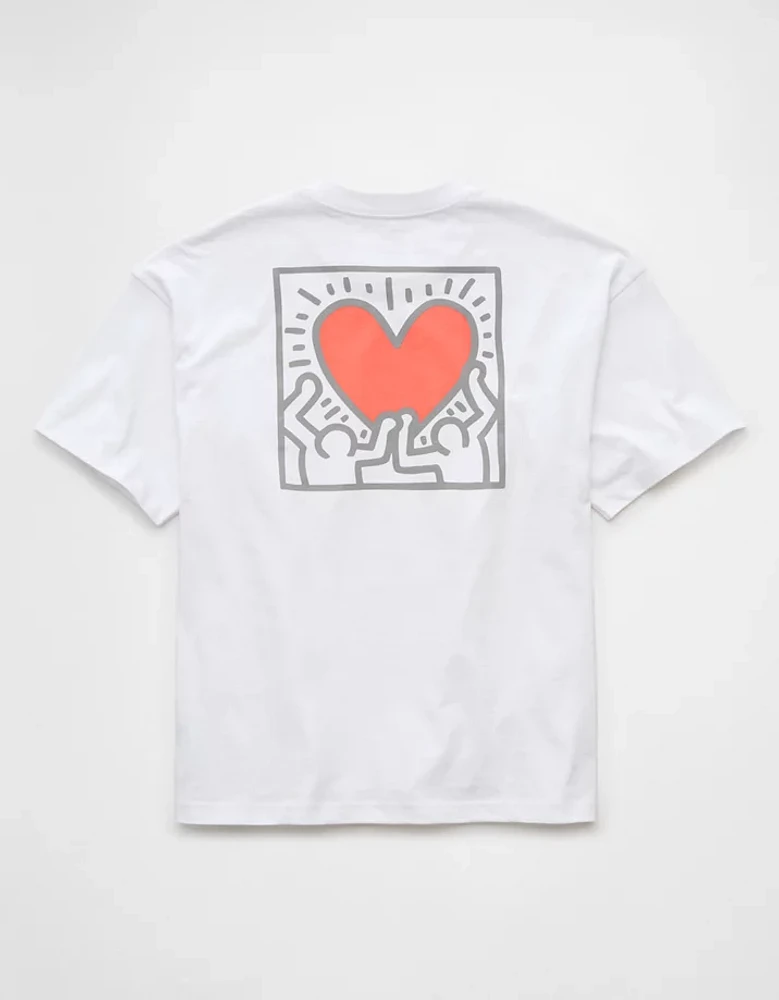 AE Boxy Keith Haring Graphic T-Shirt