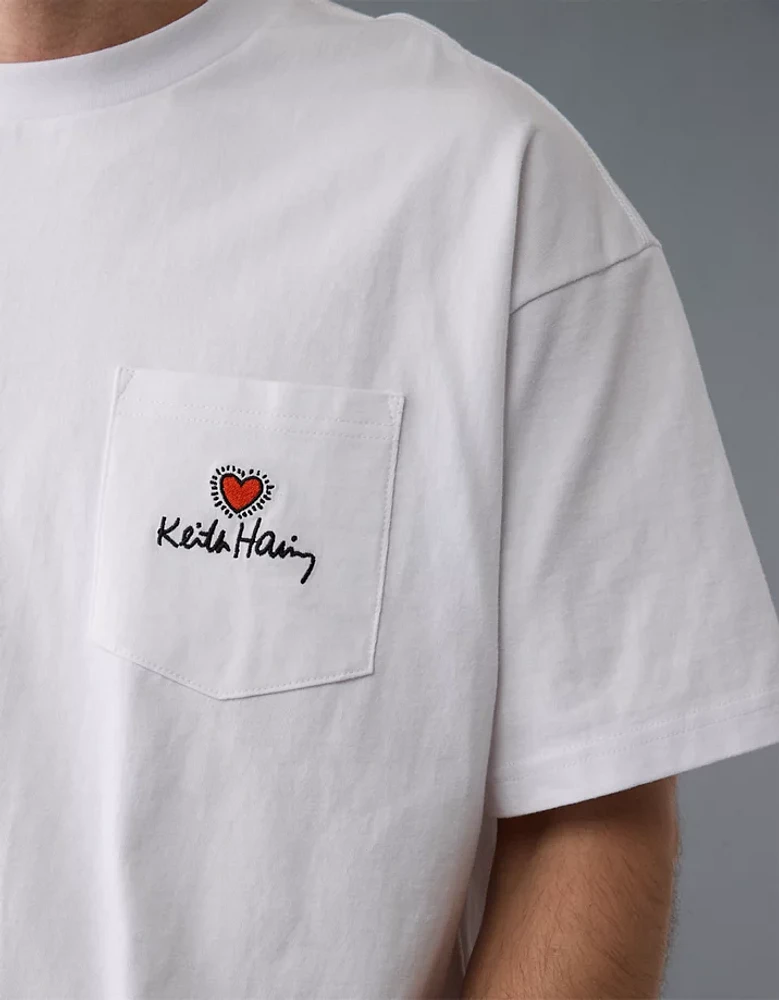 AE Boxy Keith Haring Graphic T-Shirt