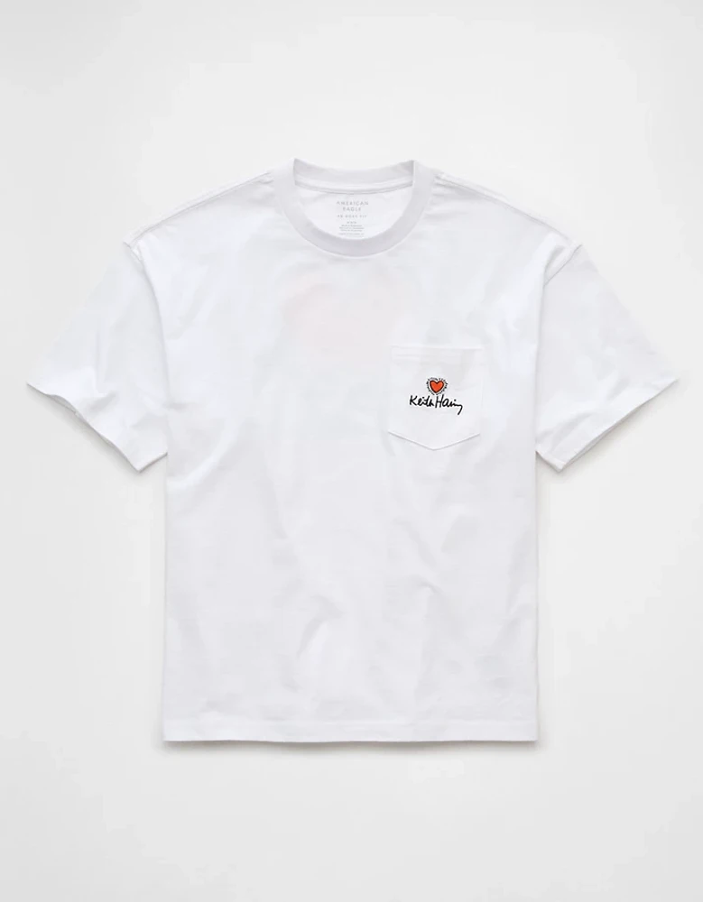 AE Boxy Keith Haring Graphic T-Shirt
