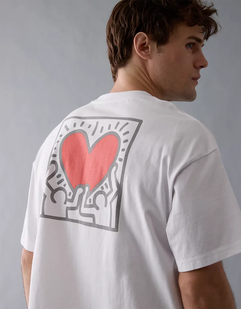 AE Boxy Keith Haring Graphic T-Shirt