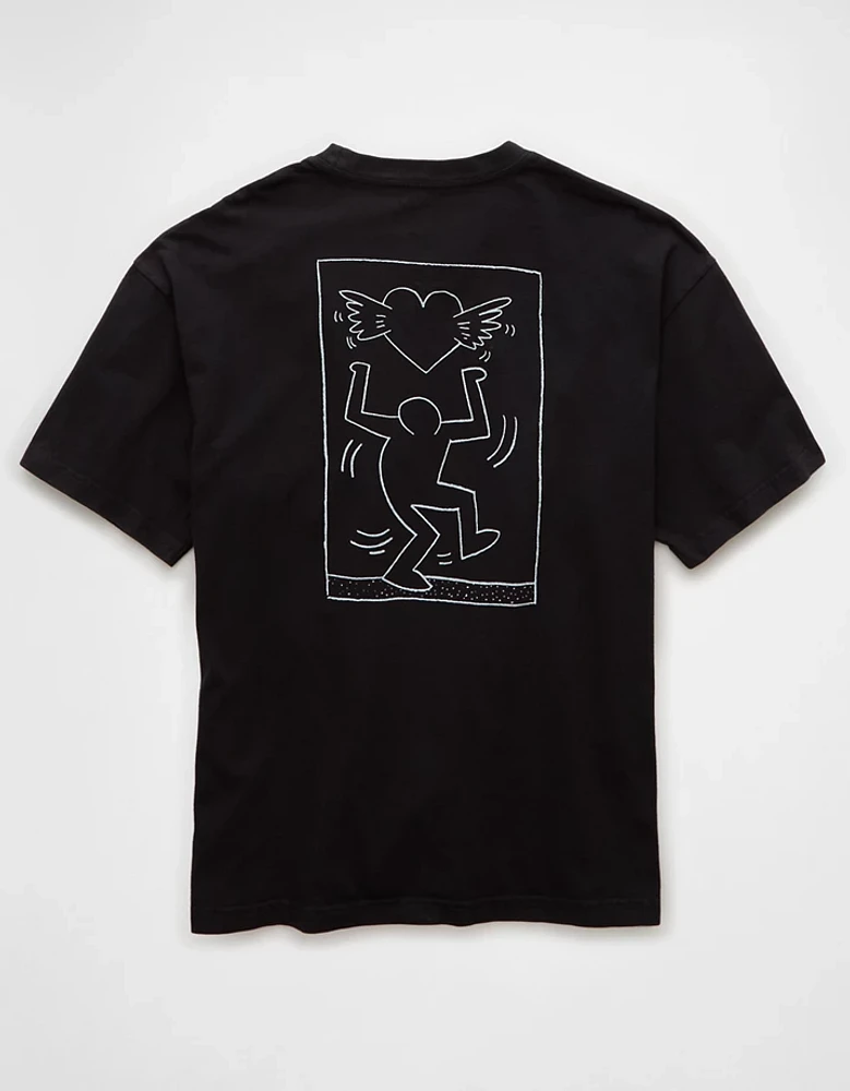 AE Boxy Keith Haring Graphic T-Shirt