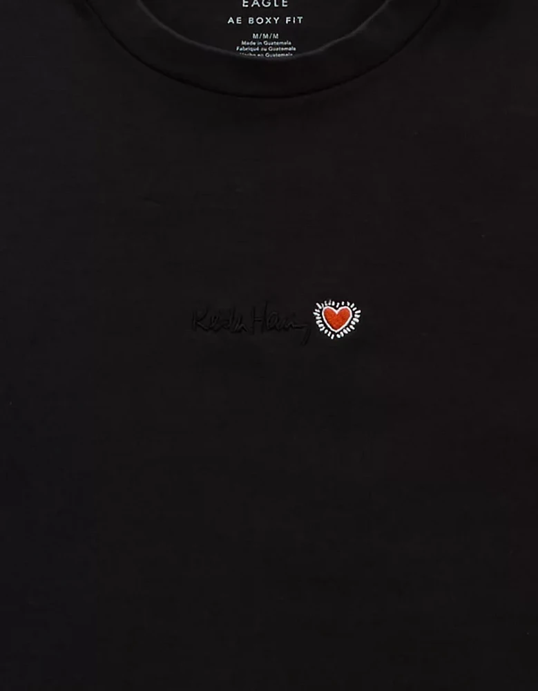 AE Boxy Keith Haring Graphic T-Shirt