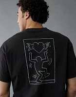 AE Boxy Keith Haring Graphic T-Shirt