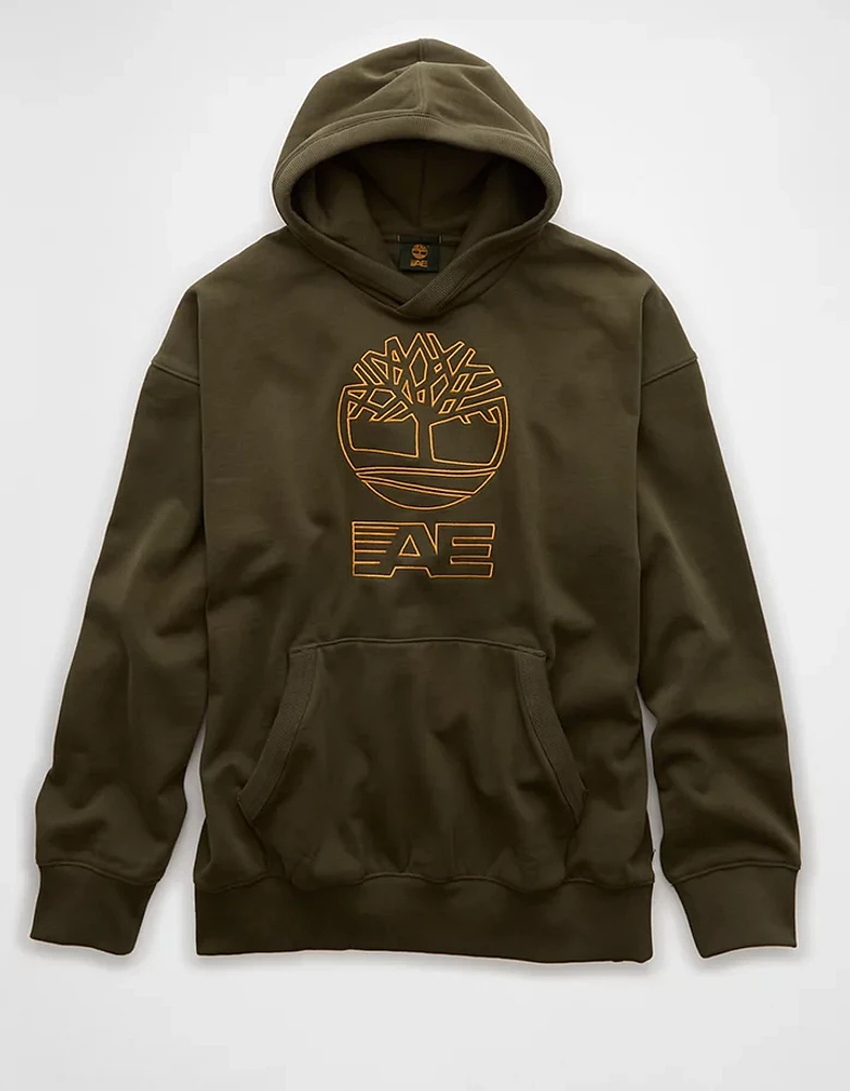 Timberland x AE Embroidered Cotton Hoodie