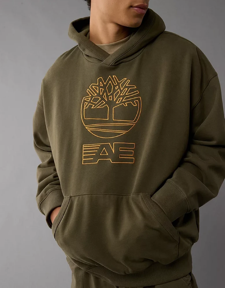 Timberland x AE Embroidered Cotton Hoodie