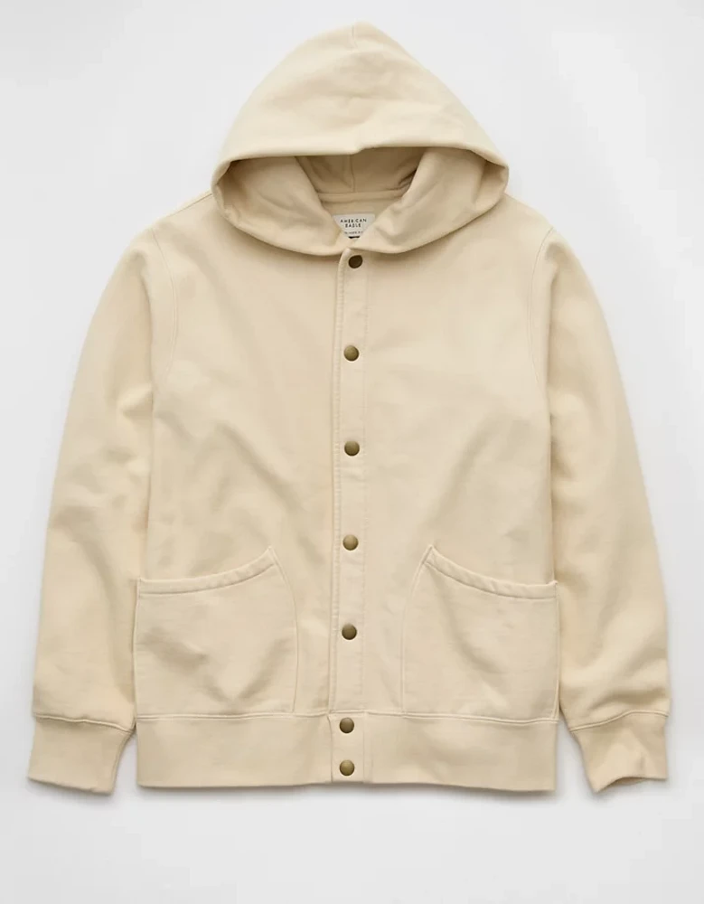 AE Heavyweight Fleece Button-Up Hoodie