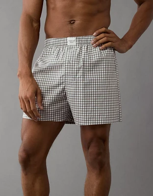 AEO Men's Plaid Stretch Boxer Short
