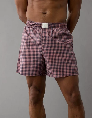 AEO Men's Plaid Stretch Boxer Short