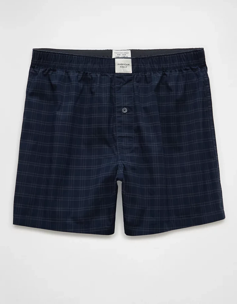 AEO Men's Plaid Stretch Boxer Short