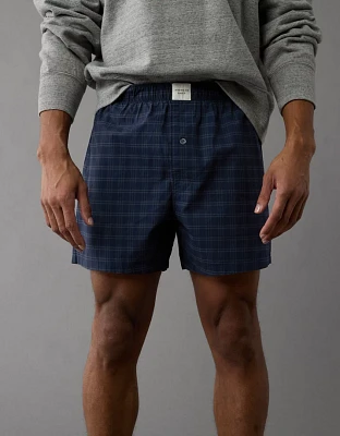AEO Men's Plaid Stretch Boxer Short