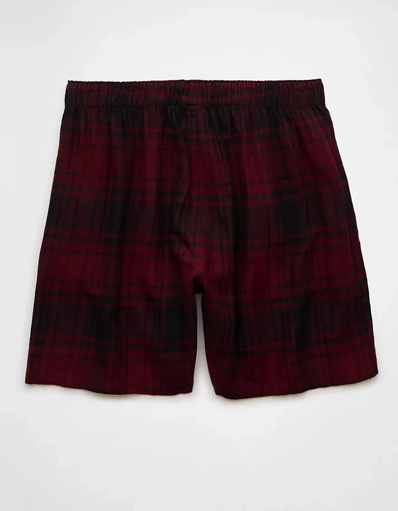 AEO Men's Plaid Flannel Pocket Boxer Short