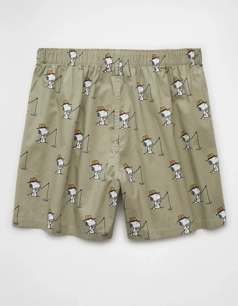 Caleçon boxeur extensible Snoopy à la pêche pour hommes AEO