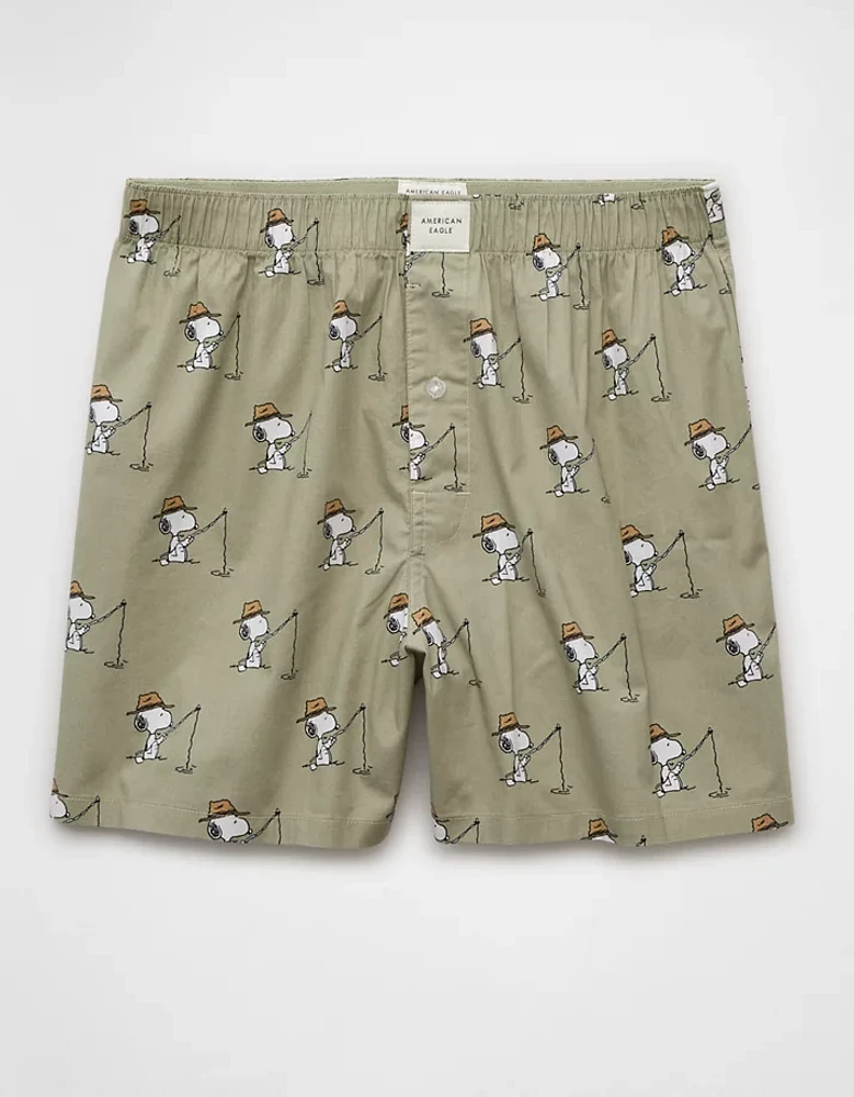 Caleçon boxeur extensible Snoopy à la pêche pour hommes AEO