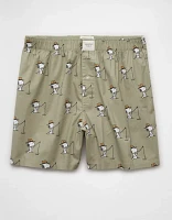 Caleçon boxeur extensible Snoopy à la pêche pour hommes AEO