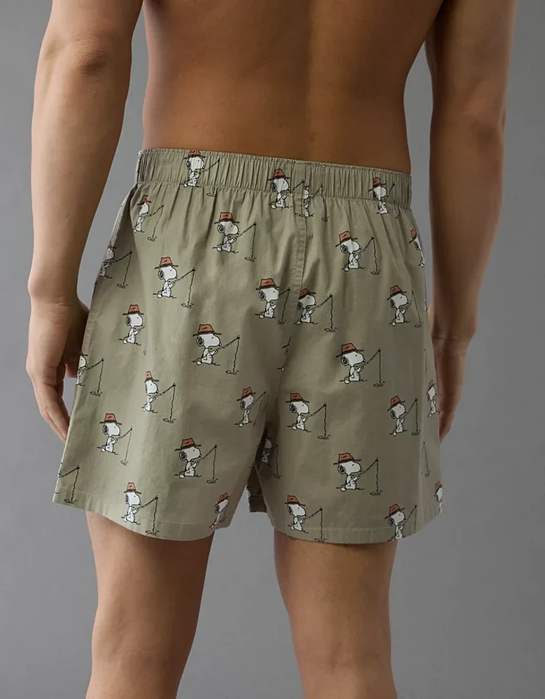 Caleçon boxeur extensible Snoopy à la pêche pour hommes AEO