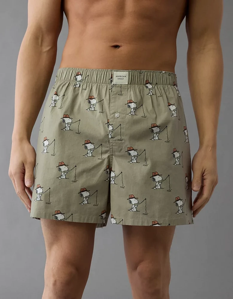 Caleçon boxeur extensible Snoopy à la pêche pour hommes AEO