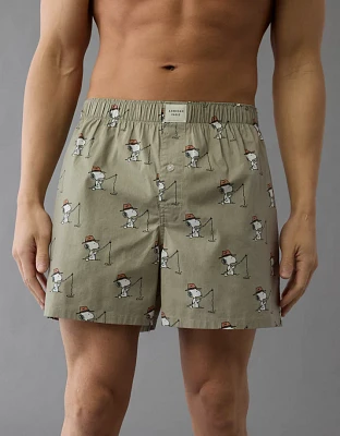 Caleçon boxeur extensible Snoopy à la pêche pour hommes AEO