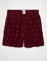 AEO Men's Tiny Penguins Flannel Pocket Boxer Short