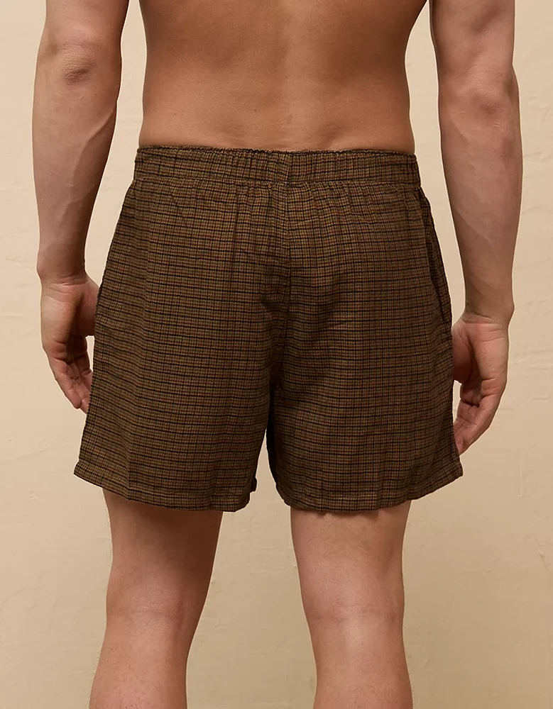 AEO Men's Houndstooth Flannel Pocket Boxer Short