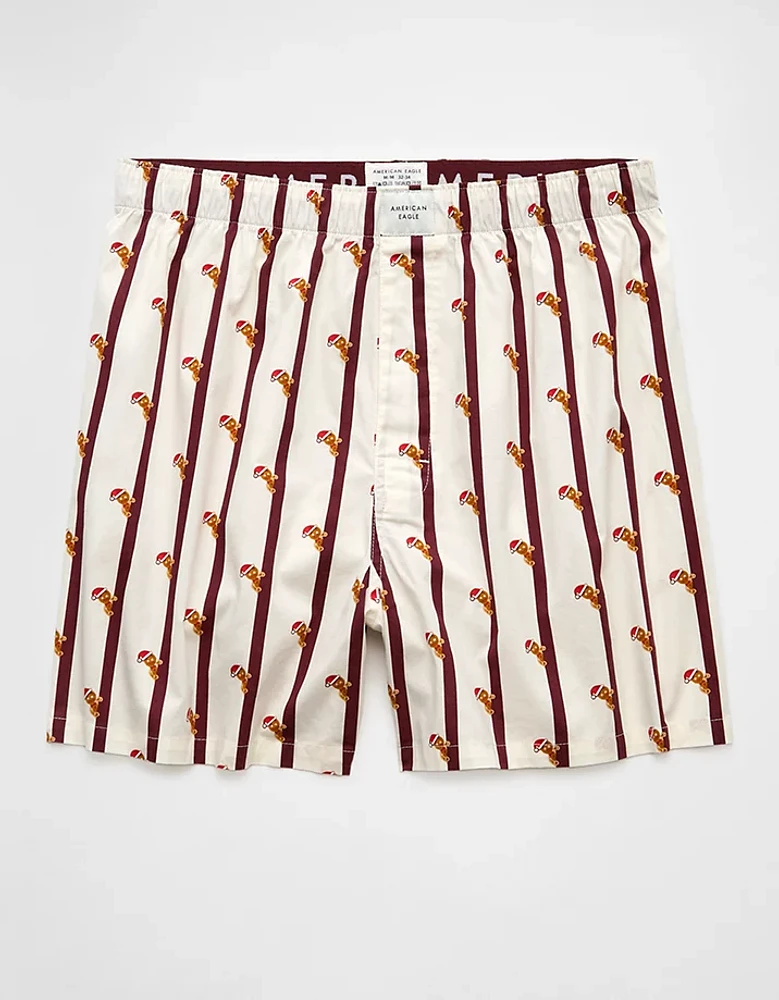 AEO Gingerbread Stripe Stretch Boxer Short