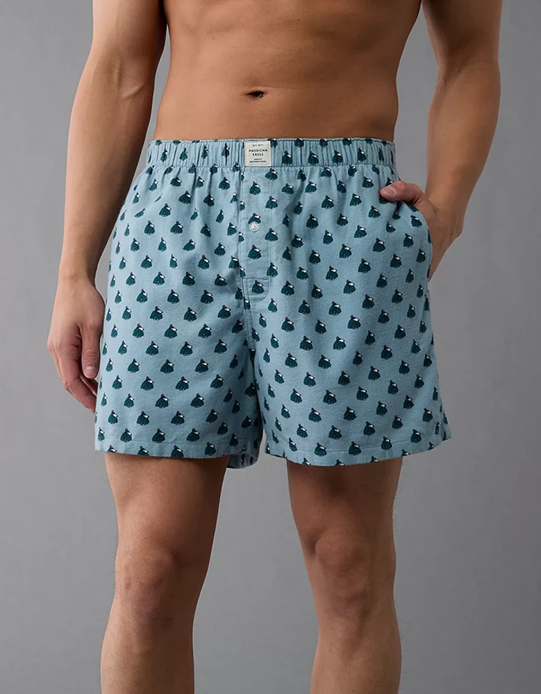 AEO Snoopy Flannel Pocket Boxer Short