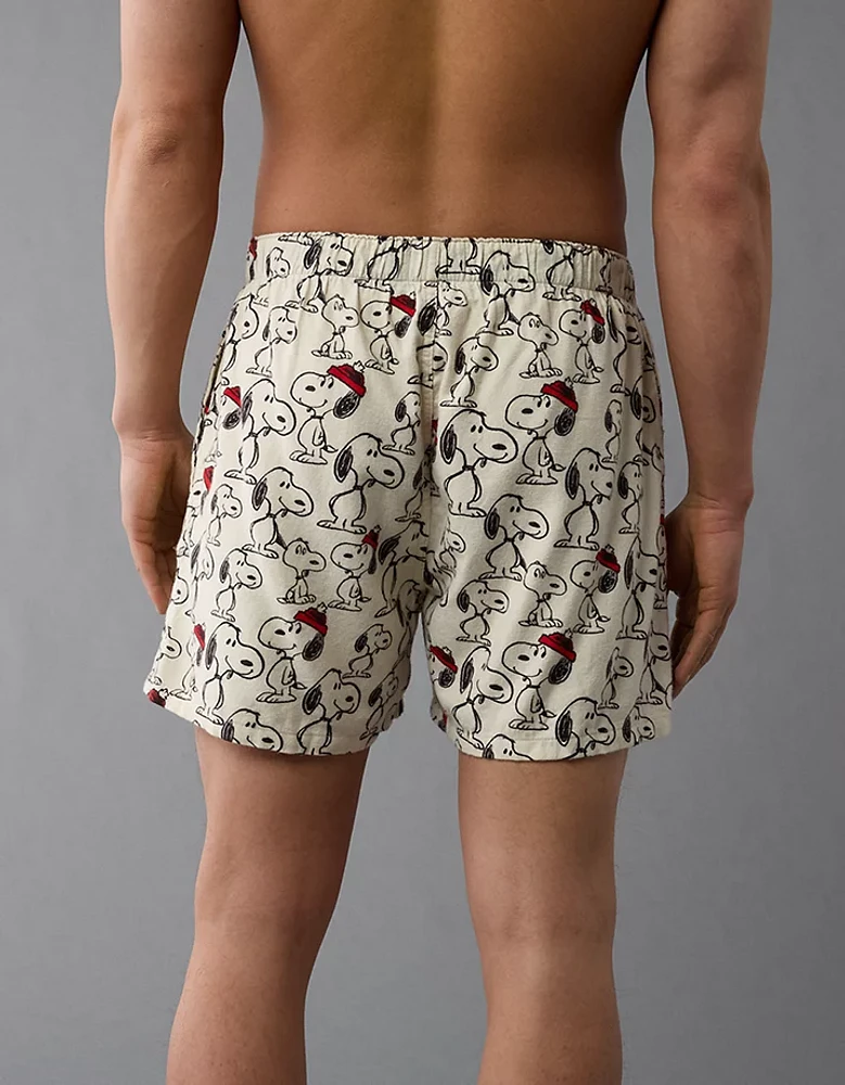 AEO Snoopy Flannel Pocket Boxer Short